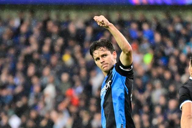 Club Brugge v Aston Villa - UEFA Champions League BRUGGE, BELGIUM - SEPTEMBER 08 : Vetlesen Hugo midfielder of Club Brugge celebrates scoring a goal during the UEFA Champions League 2026 27 League Phase MD1 match between Club Brugge and Aston Villa on September 8, 2026 in Brugge, Belgium, 08 09 2026 Brugge Belgium  Copyright: xJanxDexMeuleneirx