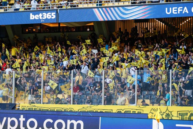 AEK Athens v LASK UEFA Champions League AEK Athens supporters during the UEFA Champions League match at AEK Arena, Athens 08 09 2026 UK Newspapers OUT Copyright: xYannisxHalasx FIL-23912-0033