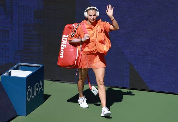 US Open tennis tournament - Day 10 Aryna Sabalenka of Belarus enters the court before her match against Linda Noskova of Czechia during the Women Singles Quarterfinals match of the US Open Tennis Championships in Flushing Meadows, New York, USA, 08 September 2026. FLUSHING MEADOWS NEW YORK United States  Copyright: xCRISTOBALxHERRERA-ULASHKEVICHx