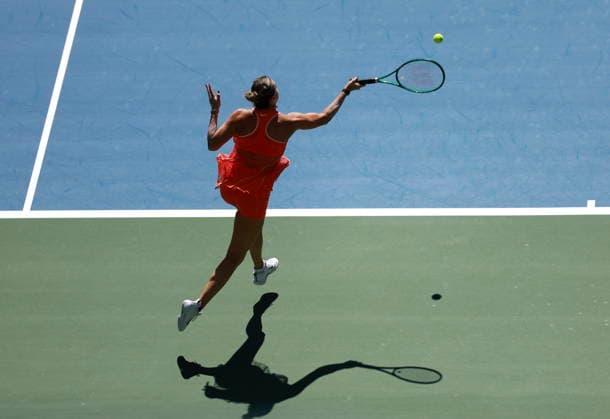 US Open tennis tournament - Day 10 Aryna Sabalenka of Belarus in action against Linda Noskova of Czechia during the Women Singles Quarterfinals match of the US Open Tennis Championships in Flushing Meadows, New York, USA, 08 September 2026. FLUSHING MEADOWS NEW YORK United States  Copyright: xCRISTOBALxHERRERA-ULASHKEVICHx
