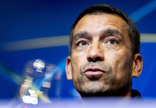 BARCELONA - Feyenoord coach Giovanni van Bronckhorst during a press conference, PK, Pressekonferenz at Camp Nou ahead of the UEFA Champions League match between FC Barcelona, Barca and Feyenoord. KOEN VAN WEEL ANP xVIxANPxSportx xxANPxIVx 567661196 originalFilename: 567661196.jpg