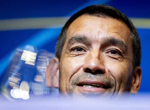 BARCELONA - Feyenoord coach Giovanni van Bronckhorst during a press conference, PK, Pressekonferenz at Camp Nou ahead of the UEFA Champions League match between FC Barcelona, Barca and Feyenoord. KOEN VAN WEEL ANP xVIxANPxSportx xxANPxIVx 567661309 originalFilename: 567661309.jpg
