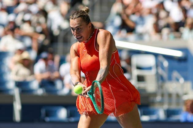 US Open tennis tournament - Day 10 Aryna Sabalenka of Belarus in action against Linda Noskova of Czechia during the Women Singles Quarterfinals match of the US Open Tennis Championships in Flushing Meadows, New York, USA, 08 September 2026. FLUSHING MEADOWS NEW YORK United States  Copyright: xSARAHxYENESELx