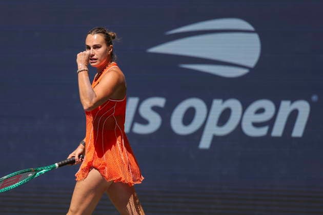 US Open tennis tournament - Day 10 Aryna Sabalenka of Belarus gestures as she plays against Linda Noskova of Czechia during the Women Singles Quarterfinals match of the US Open Tennis Championships in Flushing Meadows, New York, USA, 08 September 2026. FLUSHING MEADOWS NEW YORK United States  Copyright: xSARAHxYENESELx