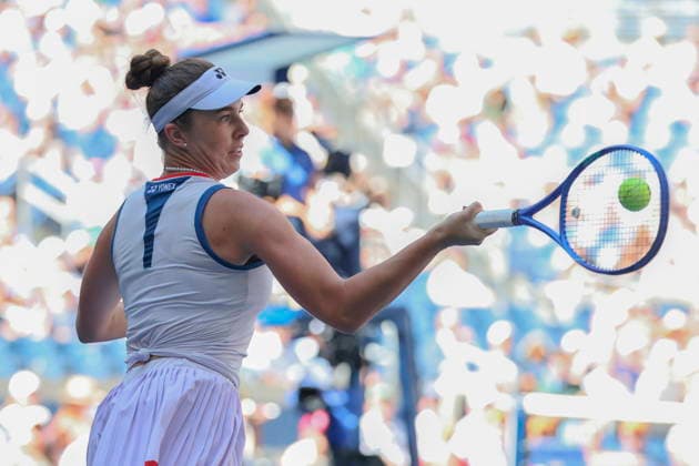 US Open tennis tournament - Day 10 Linda Noskova of Czechia in action against Aryna Sabalenka of Belarus during the Women Singles Quarterfinals match of the US Open Tennis Championships in Flushing Meadows, New York, USA, 08 September 2026. FLUSHING MEADOWS NEW YORK United States  Copyright: xSARAHxYENESELx