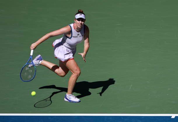 US Open tennis tournament - Day 10 Linda Noskova of Czechia in action against Aryna Sabalenka of Belarus during the Women Singles Quarterfinals match of the US Open Tennis Championships in Flushing Meadows, New York, USA, 08 September 2026. FLUSHING MEADOWS NEW YORK United States  Copyright: xCRISTOBALxHERRERA-ULASHKEVICHx
