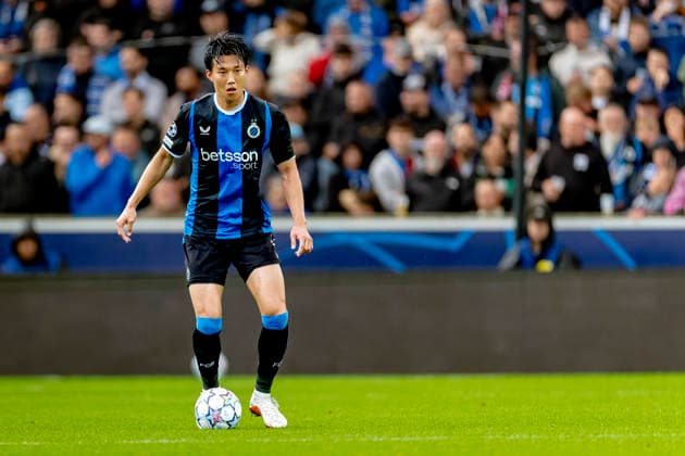 BRUGGE Club Brugge defender Han Beom Lee during the UEFA Champions League match between Club Brugge and Aston Villa at Jan Breydel Stadium on September 8, 2026, in Bruges, Belgium. Photo by DeFodi Images