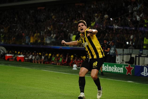 September 8, 2026, Athens, Athens, Greece: RAZVAN MARIN celebrates after scoring AEK AthensÃ¢â‚¬â ¢ opening goal to make it 1Ã¢â‚¬0 .during the UEFA Champions League match between AEK Athens and LASK at the Allwyn Arena in Athens, Greece, on September 8, 2026. AEK Athens V LASK Ã¢â‚¬ UEFA Champions League  - ZUMAa226 20260908_zip_a226_012 Copyright: xGiorgosxArapekosx
