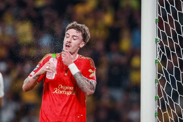 SOCCER - UEFA CL, AEK vs LASK ATHENS,GREECE,08.SEP.26 - SOCCER - UEFA Champions League, AEK Athens vs Linzer ASK. Image shows Christoph Lang (LASK).  GEPAxpictures xManuelxBinder