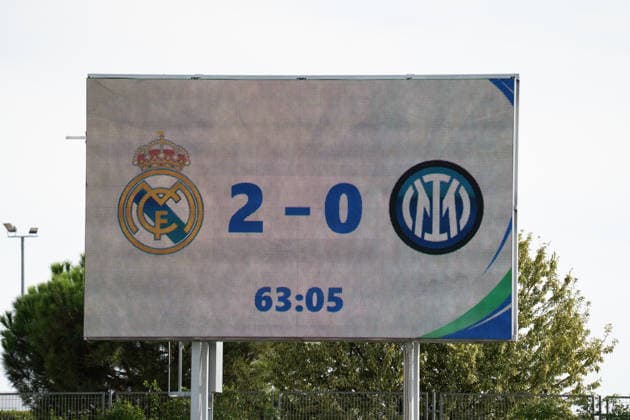 ESP UEFA Youth League: Real Madrid vs. Inter Milan during the UEFA Youth League match between Real Madrid and Inter Milan played at Di Stefano Stadium, Valdebebas, Madrid on September 8, 2026, in Madrid, Spain. Soccer Copyright: xAgenciaxLOFx