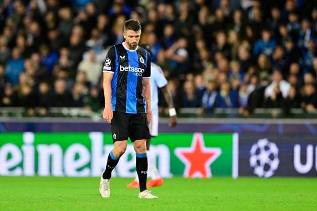 Club Brugge v Aston Villa - UEFA Champions League BRUGGE, BELGIUM - SEPTEMBER 08 : Mechele Brandon defender of Club Brugge looks dejected during the UEFA Champions League 2026 27 League Phase MD1 match between Club Brugge and Aston Villa on September 8, 2026 in Brugge, Belgium, 08 09 2026 Brugge Belgium  Copyright: xJanxDexMeuleneirx