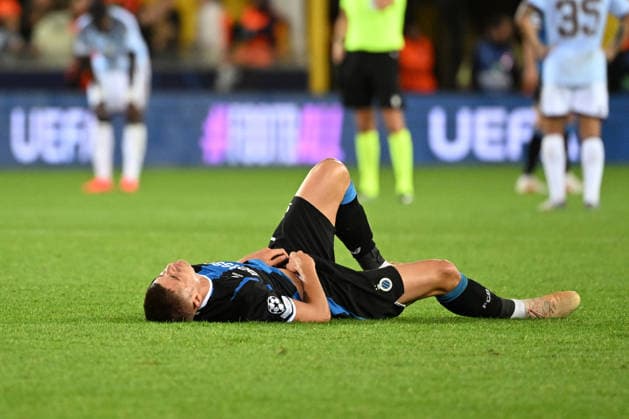 260908 Club Brugge vs Aston Villa Nicolo Tresoldi (7) of Club Brugge look dejected after the Uefa Champions League matchday 1 game in the League phase in season 2026 - 2027 between Club Brugge KV and Aston Villa on September 8 , 2026 in Brugge, Belgium. (Photo by Maarten Straetemans Isosport) Brugge Belgium  Copyright: xMaartenxStraetemansx MS1_6508