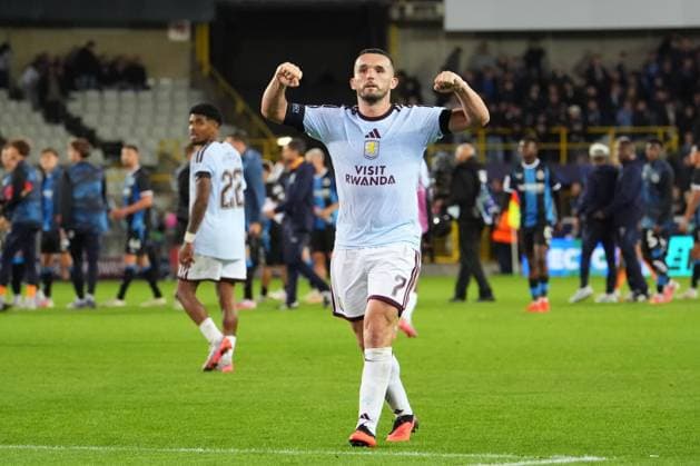 John McGinn of Aston Villa celebrates after his side wins 3-2 Club Brugge v Aston Villa, UEFA Champions League, League Stage, Football, Jan Breydel Stadium, Brugge, Belgium - 08 Sep 2026Brugge Jan Breydel Stadium Belgium  Copyright: xDavexWInter Shutterstockx 17139355bt