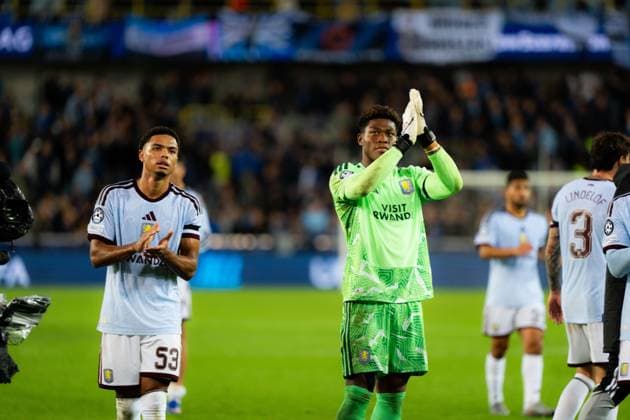 Club Brugge v Aston Villa - UEFA Champions League Player of Aston Villa in action during the UEFA Champions League league phase match between Club Brugge and Aston Villa at Jan Breydelstadion on September 8, 2026 in Bruges, Belgium. Bruges Jan Breydelstadion West Flanders Belgium Copyright: xTAISEIxIWAMOTOx