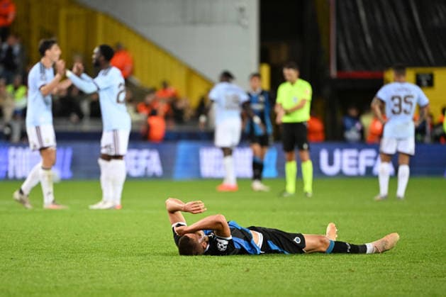 260908 Club Brugge vs Aston Villa Nicolo Tresoldi (7) of Club Brugge looks dejected after the Uefa Champions League matchday 1 game in the League phase in season 2026 - 2027 between Club Brugge KV and Aston Villa on September 8 , 2026 in Brugge, Belgium. (Photo by Maarten Straetemans Isosport) Brugge Belgium  Copyright: xMaartenxStraetemansx MS1_6473