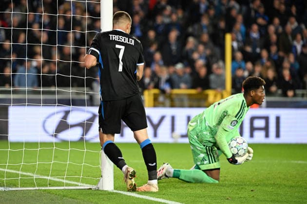 260908 Club Brugge vs Aston Villa Nicolo Tresoldi (7) of Club Brugge looks dejected during the Uefa Champions League matchday 1 game in the League phase in season 2026 - 2027 between Club Brugge KV and Aston Villa on September 8 , 2026 in Brugge, Belgium. (Photo by Maarten Straetemans Isosport) Brugge Belgium  Copyright: xMaartenxStraetemansx MS1_6403