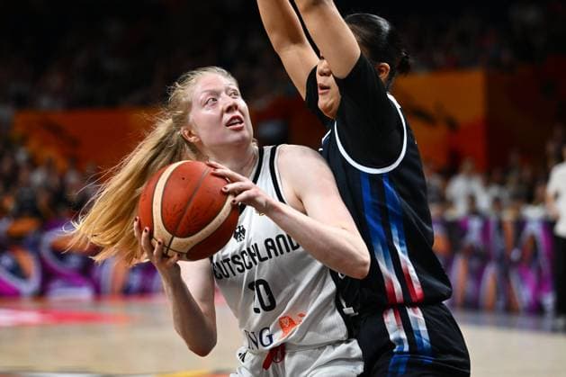 Germany v Korea - FIBA Women s Basketball World Cup 2026 Qualification to Quarter-Final BERLIN, GERMANY - SEPTEMBER 08 : Buhner Frieda power forward of Germany during the FIBA Women s Basketball World Cup qualification to quarter-finals match between Germany and Korea in Berlin on September 8, 2026 in Berlin, Germany, 08 09 2026 Berlin Germany  Copyright: xVincentxKalutx