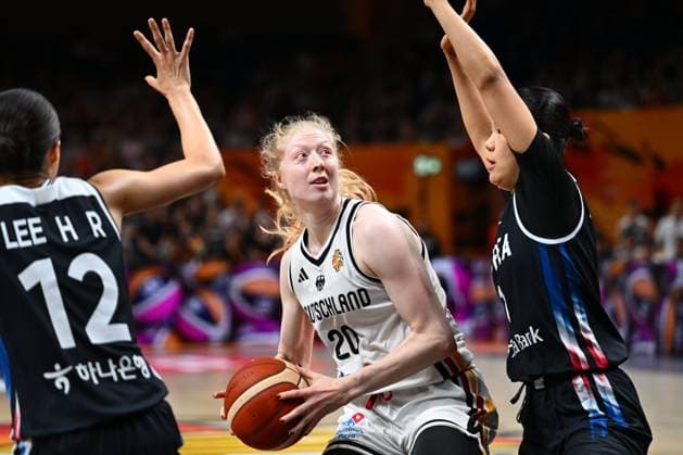 Germany v Korea - FIBA Women s Basketball World Cup 2026 Qualification to Quarter-Final BERLIN, GERMANY - SEPTEMBER 08 : Buhner Frieda power forward of Germany during the FIBA Women s Basketball World Cup qualification to quarter-finals match between Germany and Korea in Berlin on September 8, 2026 in Berlin, Germany, 08 09 2026 Berlin Germany  Copyright: xVincentxKalutx