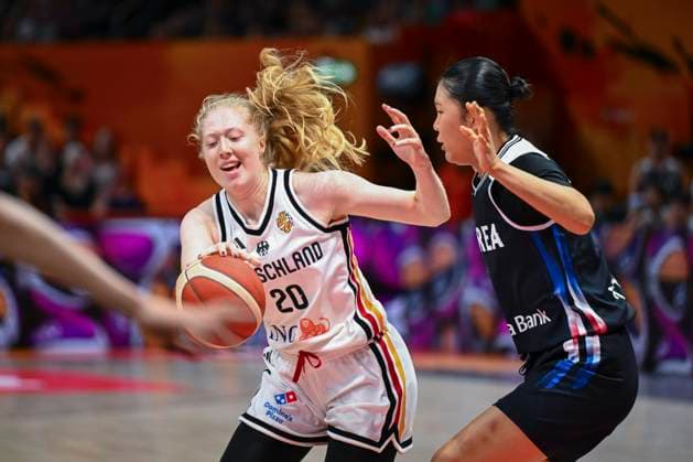 Germany v Korea - FIBA Women s Basketball World Cup 2026 Qualification to Quarter-Final BERLIN, GERMANY - SEPTEMBER 08 : Buhner Frieda power forward of Germany during the FIBA Women s Basketball World Cup qualification to quarter-finals match between Germany and Korea in Berlin on September 8, 2026 in Berlin, Germany, 08 09 2026 Berlin Germany  Copyright: xVincentxKalutx