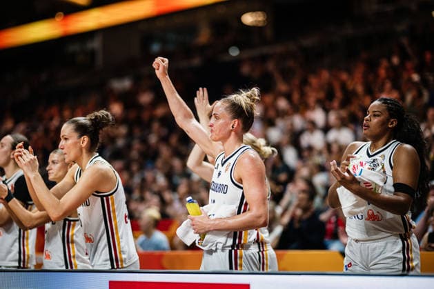 FIBA Women’s Basketball World Cup 2026: Germany vs. South Korea, September 8, 2026—Leonie Fiebich of Germany, age 13, celebrates a basketball victory at the FIBA Women’s Basketball World Cup 2026, Final Round, Qualifier for the Quarterfinals: Germany vs. South Korea on September 8, 2026, at the Uber Arena, Berlin Copyright: xBEAUTIFULxSPORTS Tonhäuserx