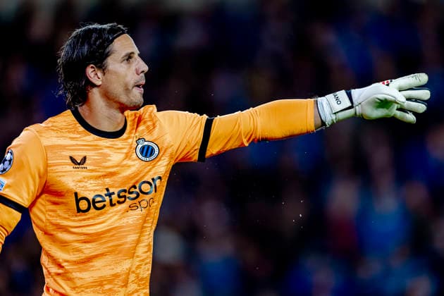BRUGGE Club Brugge goalkeeper Yann Sommer during the UEFA Champions League match between Club Brugge and Aston Villa at Jan Breydel Stadium on September 8, 2026, in Brugge, Belgium. Photo by DeFodi Images