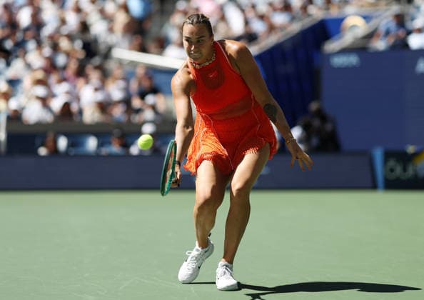 September 8, 2026, New York City, New York, USA: ARYNA SABALENKA during the match against L. Noskova of Czech Republic in the womenÃ¢â‚¬â ¢s quarterfinals of Grand Slam tournament US Open. New York, USA. Sabalenka won 7:6 (7-1), 3:6, 7:6 Tennis: US Open - Aryna Sabalenka 7:6 (7-1), 3:6, 7:6 (10-7)  - ZUMAc278 20260908_zsp_c278_014 Copyright: xMarcinxCholewinskix