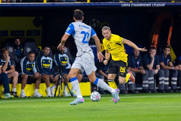 September 8, 2026, Soccer, Matchday 1 of the UEFA Champions League, Borussia Dortmund vs. Villarreal, Julian Ryerson, Borussia Dortmund, Signal Iduna Park, North Rhine-Westphalia, Germany, xRHR, PHOTO DEx Copyright: DennisxEwert RHR-FOTOx RHR-FOTO DE