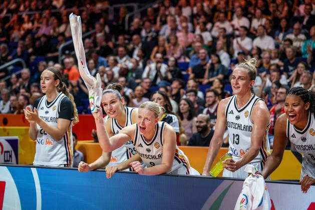 Basketball Berlin, September 8, 2026 – FIBA Women’s Basketball World Cup Germany 2026 Quarterfinal Qualifier: Germany (GER) vs. South Korea (KOR) – Germany Celebrates