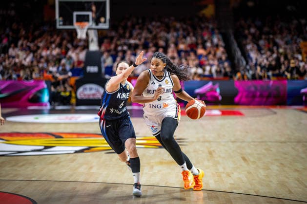 Basketball Berlin, September 8, 2026 FIBA Women’s Basketball World Cup Germany 2026 Quarterfinal Qualifier Germany (GER) South Korea (KOR) Nyara Sabally (Germany, No. 08) Isaem Choi (South Korea, No. 06)