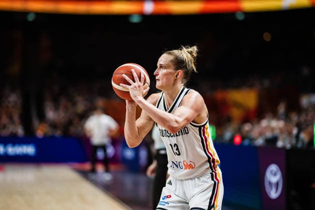 FIBA Women’s Basketball World Cup 2026: Germany vs. South Korea, September 8, 2026; Leonie Fiebich (Germany), No. 13 on the court; FIBA Women’s Basketball World Cup 2026, Final Phase, Qualifier for the Quarterfinals: Germany vs. South Korea on September 8, 2026, at the Uber Arena, Berlin Copyright: xBEAUTIFULxSPORTS Tonhäuserx