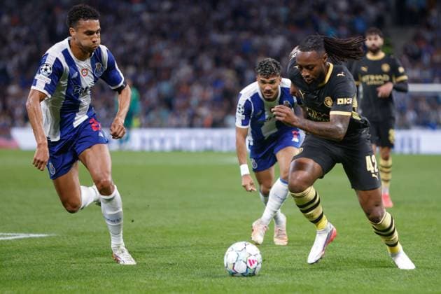 Antoine Semenyo of Manchester City in action. Porto v Manchester City, UEFA Champions League, League Stage, Football, Estadio do Dragao, Porto, Portugal - 08 Sep 2026Porto Estadio do Dragao Portugal  Copyright: xMiguelxLemos Shutterstockx 17140155bp