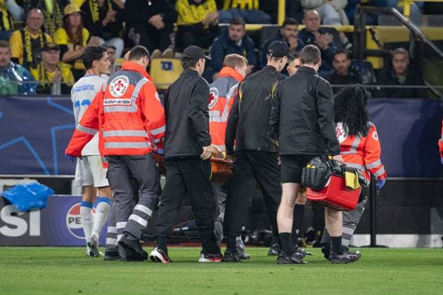 Konstantinos Karetsas 19, Borussia Dortmund (injured), Borussia Dortmund vs. Villarreal CF, Soccer, Champions League, Group Stage, Matchday 1, September 8, 2026, Dortmund, North Rhine-Westphalia, Germany Copyright: xkolbert-press MarcxNiemeyerx