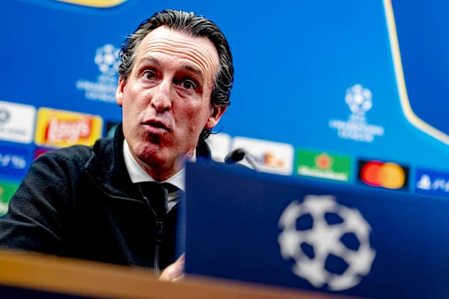 BRUGGE Aston Villa FC manager Unai Emery during the press conference following the UEFA Champions League match between Club Brugge and Aston Villa at Jan Breydel Stadium on September 8, 2026, in Brugge, Belgium. Photo by DeFodi Images
