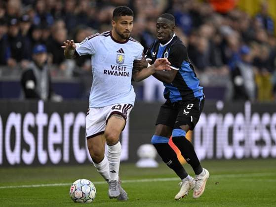 BRUGGE - (lr) Joao Gomes of Aston Villa FC, Carlos Forbs of Club Brugge during the Champions League match between Club Brugge and Aston Villa FC at the Jan Breydel Stadium on 8 September 2026 in Bruges, Belgium. ANP UEFA, Champions League 2026 27 xVIxANPxSportx xGerritxvanxKeulenxIVx 567676682 originalFilename: 567676682.jpg