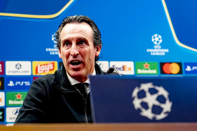 BRUGGE Aston Villa FC manager Unai Emery during the press conference following the UEFA Champions League match between Club Brugge and Aston Villa at Jan Breydel Stadium on September 8, 2026, in Brugge, Belgium. Photo by DeFodi Images