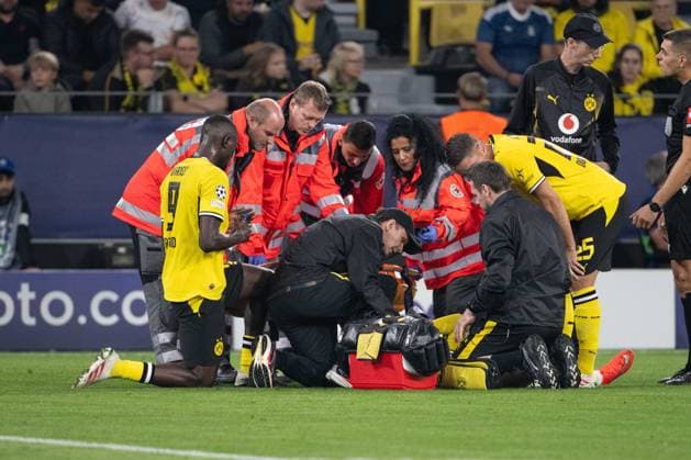 Konstantinos Karetsas 19, Borussia Dortmund (injured), Borussia Dortmund vs. Villarreal CF, Soccer, Champions League, Group Stage, Matchday 1, September 8, 2026, Dortmund, North Rhine-Westphalia, Germany Copyright: xkolbert-press MarcxNiemeyerx