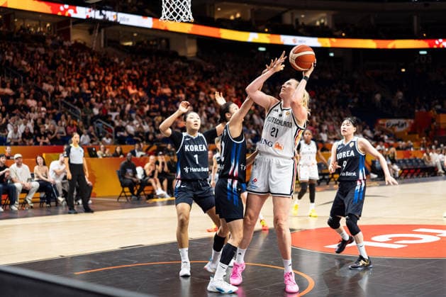 Marie Guelich of Germany, age 21, taking a shot, GER, Germany vs. Korea, basketball, 2026 FIBA Women s World Cup, quarterfinal qualifier, September 8, 2026, GER, Germany vs. Korea, Basketball, 2026 FIBA Women’s World Cup, Qualification for the Quarterfinals, September 8, 2026, Berlin Copyright: xEibner-Pressefoto MaxxVincenx EP_MVN