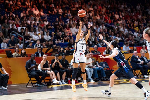 Alexandra Wilke, Germany, No. 3 taking a shot, GER, Germany vs. Korea, basketball, 2026 FIBA Women’s World Cup, quarterfinal qualifier, September 8, 2026, GER, Germany vs. Korea, basketball, 2026 FIBA Women’s World Cup, quarterfinal qualification, September 8, 2026, Berlin Copyright: xEibner-Pressefoto MaxxVincenx EP_MVN