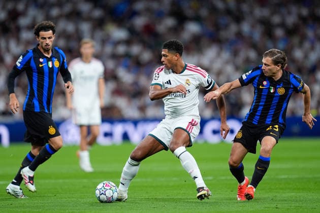 September 8, 2026, Madrid, Madrid, Spain: Jude Bellingham of Real Madrid CF controls the ball during the UEFA Champions League 2026 27 League Phase MD1 match between Real Madrid CF and FC Internazionale Milano at Berabeu stadium on September 08, 2026, in Madrid, Spain. Madrid Spain - ZUMAa181 20260908_zaa_a181_178 Copyright: xDennisxAgyemanx