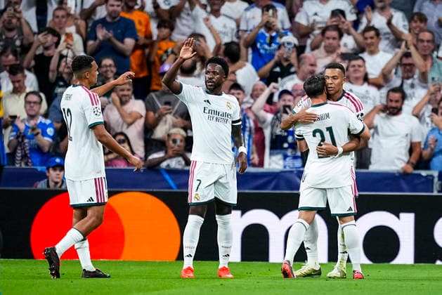 September 8, 2026, Madrid, Madrid, Spain: Kylian Mbappe of Real Madrid CF celebrates a goal during the UEFA Champions League 2026 27 League Phase MD1 match between Real Madrid CF and FC Internazionale Milano at Berabeu stadium on September 08, 2026, in Madrid, Spain. Madrid Spain - ZUMAa181 20260908_zaa_a181_186 Copyright: xOscarxJ.xBarrosox