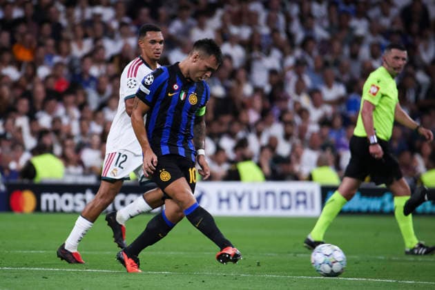 Real Madrid vs. FC Internazionale Milano, UEFA Champions League 2026–27, September 8, 2026, Santiago Bernabéu Stadium, Madrid, Spain Lautaro Martinez of Internazionale Milano during the UEFA Champions League 2026-27 soccer match between Real Madrid and FC Internazionale Milano at Santiago Bernabéu Stadium on September 8, 2026, in Madrid, Spain Madrid Santiago Bernabéu Stadium Madrid Spain Copyright: xAlejandroxMatiasxAcostax