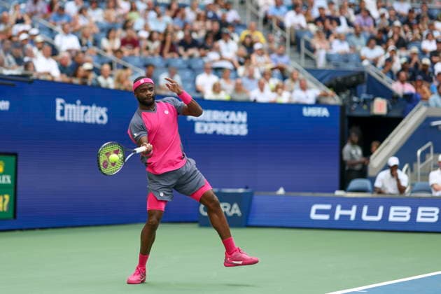 US Open tennis tournament - Day 10 Frances Tiafoe of the US in action against Alex Michelsen of the US during the Men s Singles Quarterfinals match of the US Open Tennis Championships in Flushing Meadows, New York, USA, 08 September 2026. FLUSHING MEADOWS NEW YORK United States  Copyright: xSARAHxYENESELx