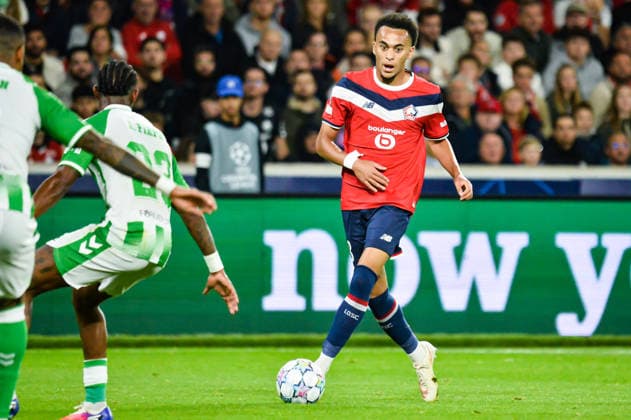 FOOTBALL : Lille OSC vs Real Betis Balompie - Ligue des Champions - Phase de Ligue - JournÃ e 1 - 08 09 2026 Ethan Mbappe (Lille OSC) Villeneuve d AsqcFrance  Copyright: xBaptistexAutissierx