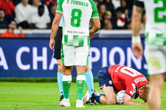 FOOTBALL : Lille OSC vs Real Betis Balompie - Ligue des Champions - Phase de Ligue - JournÃ e 1 - 08 09 2026 Hakon Arnar Haraldsson (Lille OSC) Villeneuve d AsqcFrance  Copyright: xBaptistexAutissierx