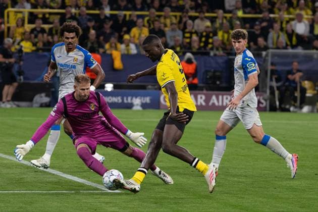 Serhou Guirassy 9 Borussia Dortmund, Borussia Dortmund vs. Villarreal CF, Soccer, Champions League, Group Stage, Matchday 1, September 8, 2026, Dortmund, North Rhine-Westphalia, Germany Copyright: xkolbert-press MarcxNiemeyerx
