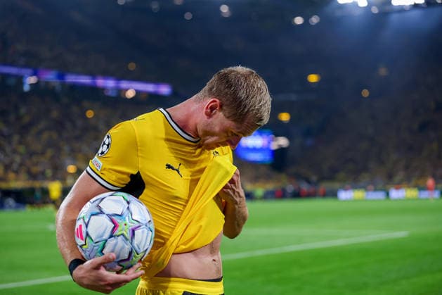 September 8, 2026, Soccer, UEFA Champions League, Borussia Dortmund vs. Villarreal CF, Champions League Matchday 1, Signal Iduna Park, 2026–27 season, Julian Ryerson, BVB 26, disappointment, DFB regulations prohibit any use of photographs as image sequences and or quasi-video, North Rhine-Westphalia, Germany
