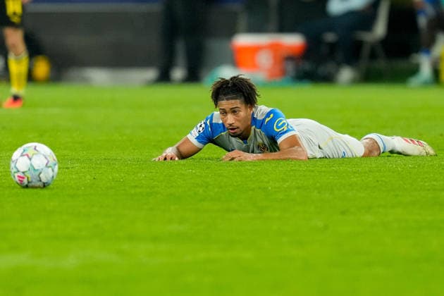 Nathan Saliba of Villarreal CF watches the 2026–2027 UEFA Champions League match between Borussia Dortmund and Villarreal at BVB Stadion Dortmund on September 8, 2026, in Dortmund, Germany. Photo by Alex Gottschalk, DeFodi Images