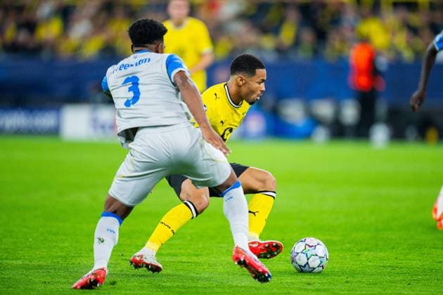 September 8, 2026 Soccer, 2026–2027, Champions League, Matchday 1, Borussia Dortmund vs. Villarreal, Referee: Alex Freeman (Villarreal), Ethan Nwaneri (Dortmund)