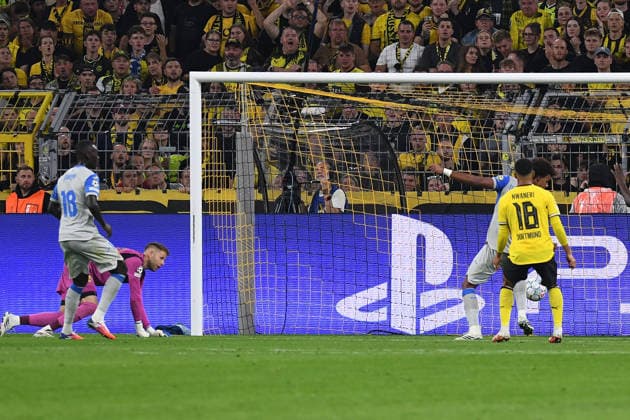 Renato Veiga (CF Villarreal) scores the 1-0 goal, an own goal, during the 2026–2027 UEFA Champions League match between Borussia Dortmund and Villarreal CF, BVB Stadion on September 8, 2026, in Dortmund, Germany. Photo by Ralf Treese, DeFodi Images. Renato Veiga (CF Villarreal) scored an own goal during the 2026–2027 UEFA Champions League match between Borussia Dortmund and Villarreal at BVB Stadion Dortmund on September 8, 2026 in Dortmund, Germany. Photo by Ralf Treese, DeFodi Images