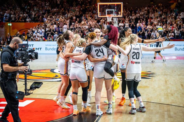Basketball Berlin, September 8, 2026 — FIBA Women’s Basketball World Cup Germany 2026 — Quarterfinal Qualifier: Germany (GER) vs. South Korea (KOR) — CELEBRATION D
